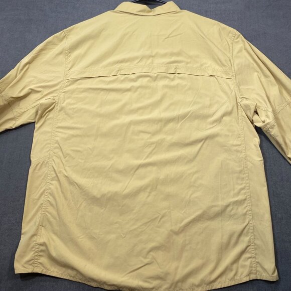 REI Co-Op Mens Yellow Long-Sleeve Button-Up Shirt Size Large Outdoor Hiking - Picture 2 of 14